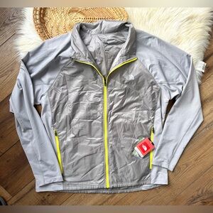 The North Face Gray Green Anamagi Soft Shell Jacket Metallic Silver Size XXL NWT